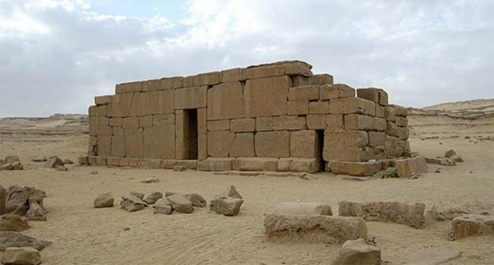 The megalithic temple of Qasr el Sagha in the Faiyum Oasis.