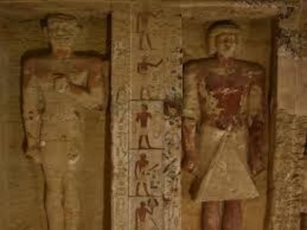 Inside one Saqqara tomb, where archaeologists discovered sarcophagi belonging to priests buried 2,500 years ago. 