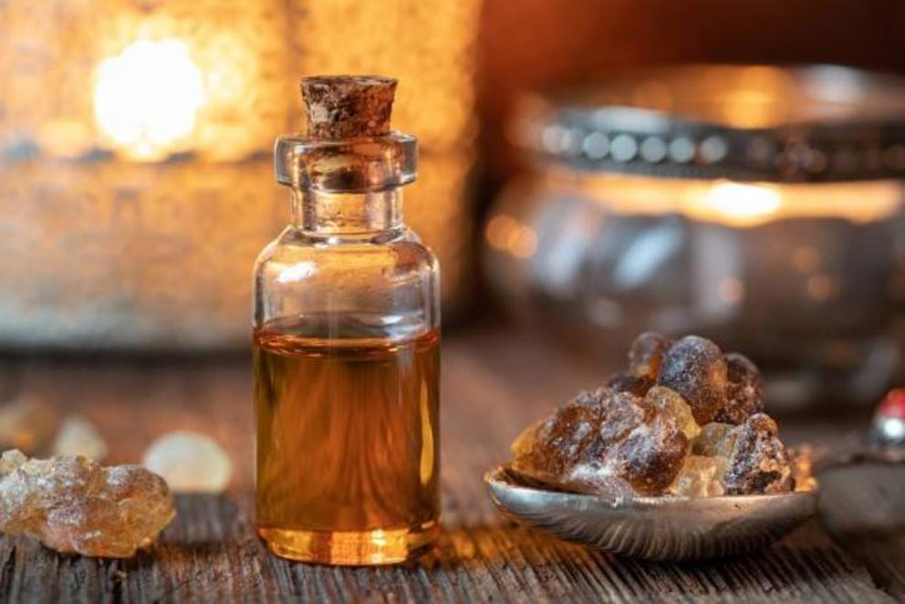 Frankincense oil and resin crystals. The famous Roman writer, Pliny the Elder, even wrote about how to use frankincense as an antidote for hemlock poisoning. 