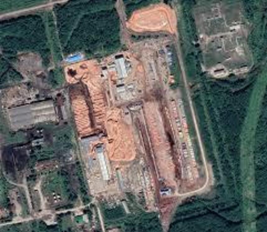 Aerial view of the Asia Les sawmill project in Khabarovsk Krai, Russia.