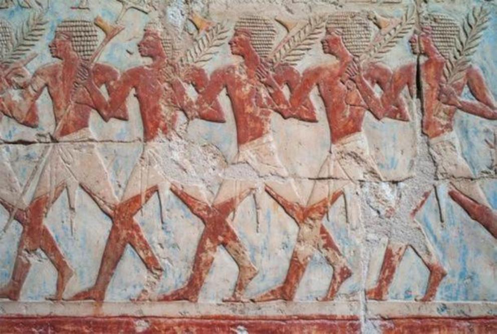 Famous relief of Hatshepsut's trading expedition to the Land of Punt.