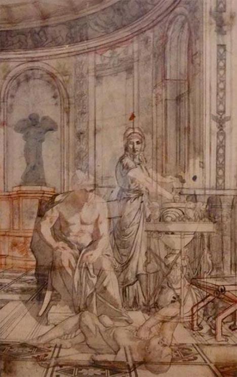 Locusta testing poison on a slave in front of Nero.