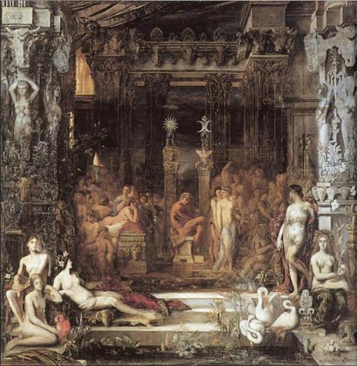 ‘Daughters of Thespius’ (1853) by Gustave Moreau.