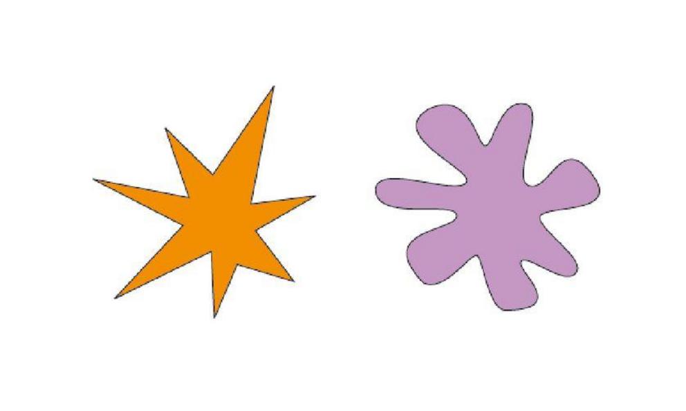 Which of these shapes is named Booba and which is named Kiki?
