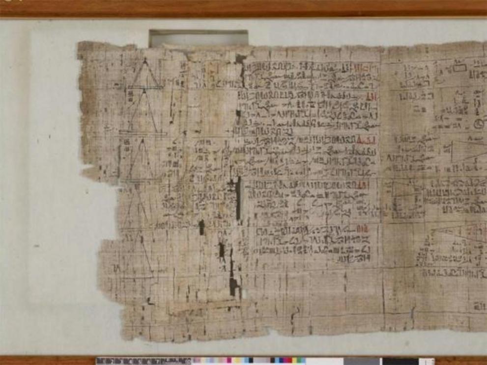 The Rhind Mathematical Papyrus.