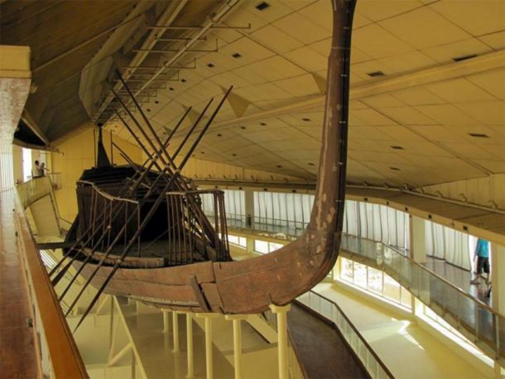 The magnificent Boat of Khufu, Solar Boat Museum, Giza, Egypt.