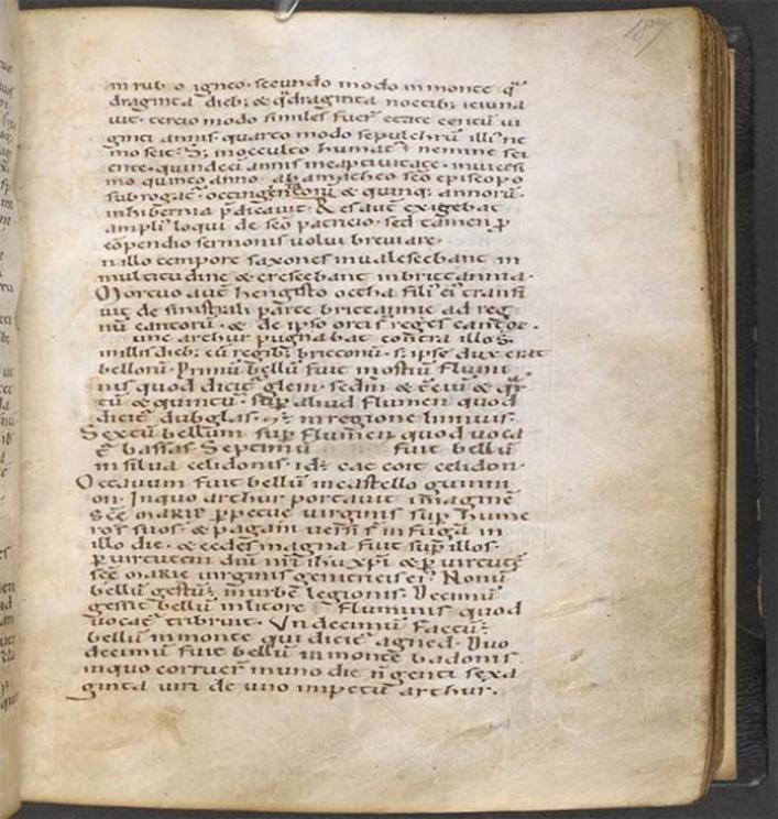 Digitized page from Historia Brittonum, 12th Century, held by Bibliothèque nationale de France