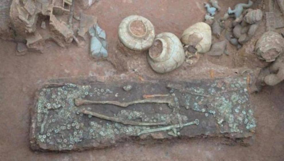 One of the rich burials found at the cliff site.