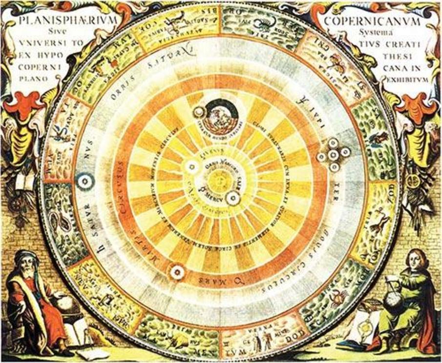 Copernican Planisphere, engraving by Andreas Cellarius, 1660