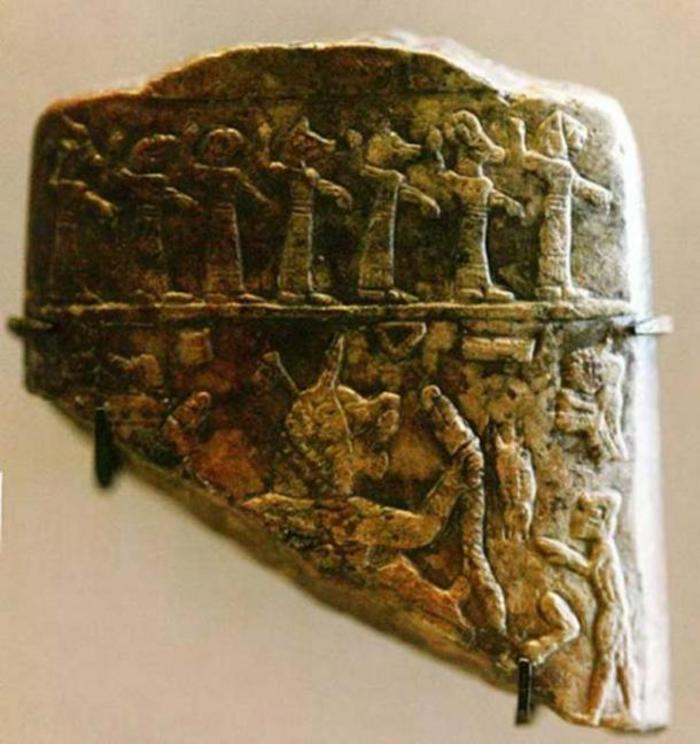 Fragment of talisman used to exorcise the sick, Assyrian era.