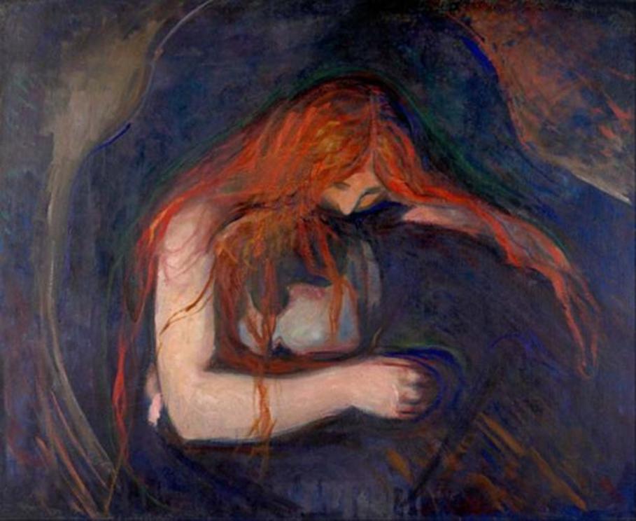 ‘Vampire’ (1895) by Edvard Munch.