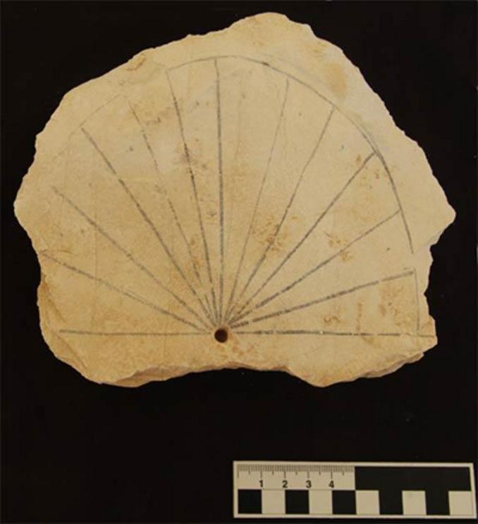 Ancient Egyptian sundial from 13th century BC discovered in the Valley of the Kings in 2013.