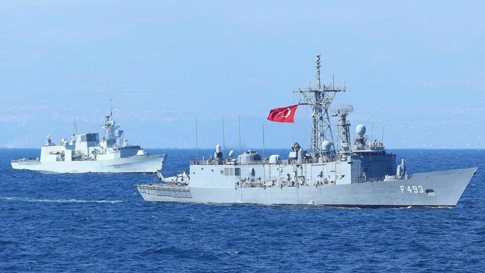 FILE PHOTO: Annual NATO's Submarine Warfare Exercise DYNAMIC MANTA held with the naval forces of Turkey, Canada, France, Germany, Greece, Italy, Netherlands, Spain, United Kingdom and USA in Palermo, Italy on February 25, 2019 ©  Getty Images / Dursun Ayd