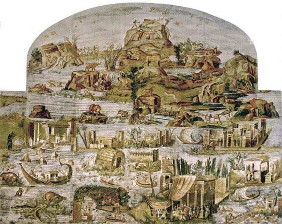 Nile mosaic from Palestrina (present state).