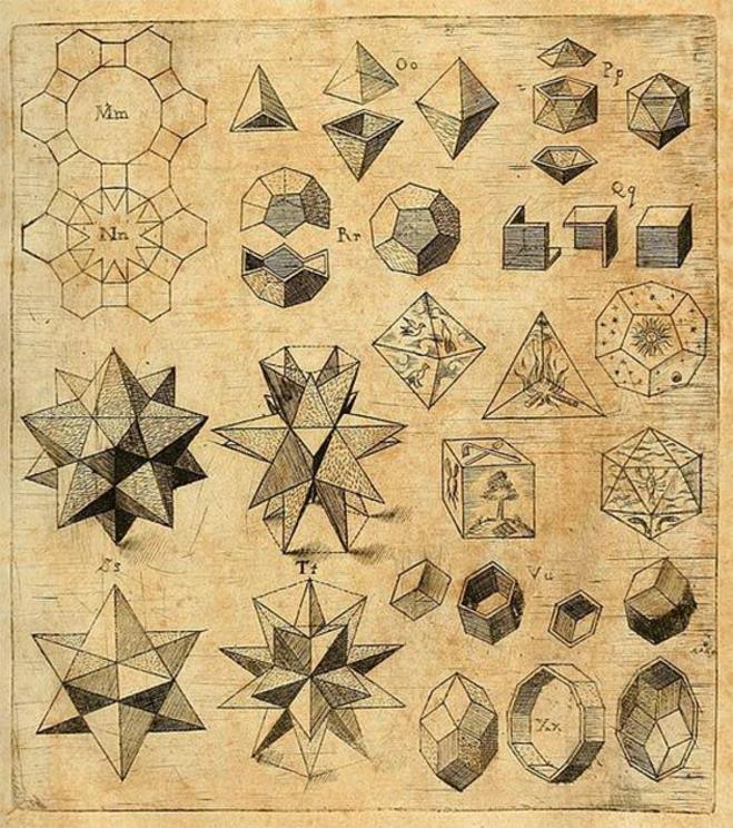 Platonic solids were revived during the 16 th century by German astronomer Jogannes Kepler, in his Harmonices Mundi.
