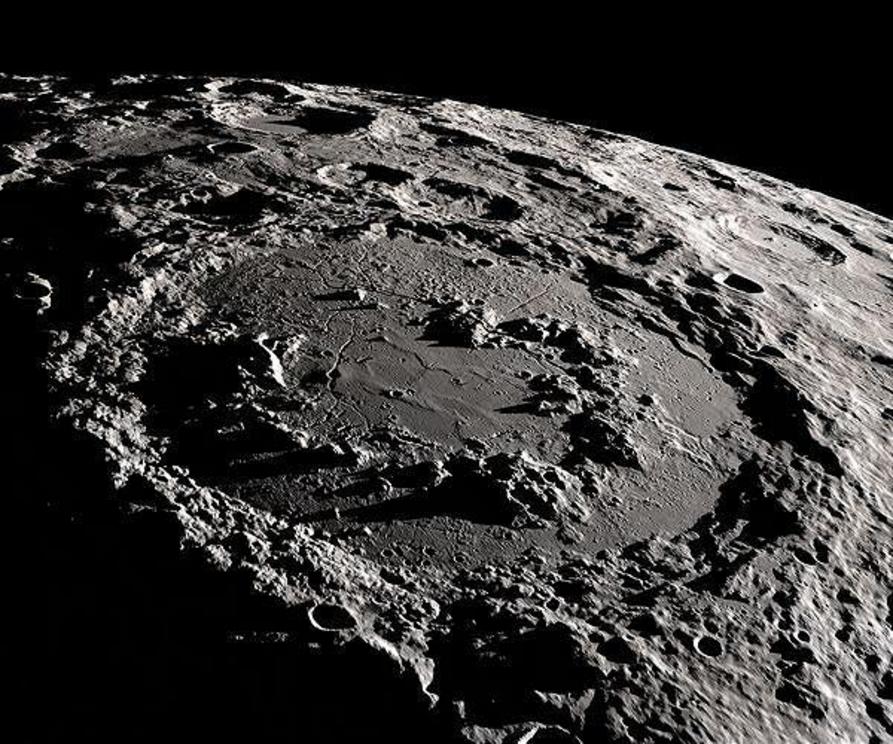 Stock image of the Schrodinger Lunar Impact Basin.