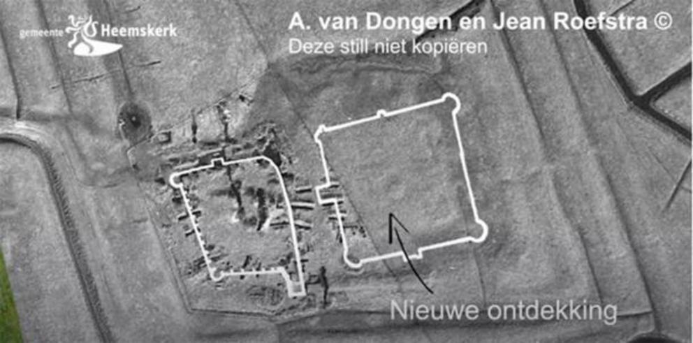 Image produced using magnetometry and electromagnetic induction revealed the foundations of the newly discovered ancient Dutch castle.