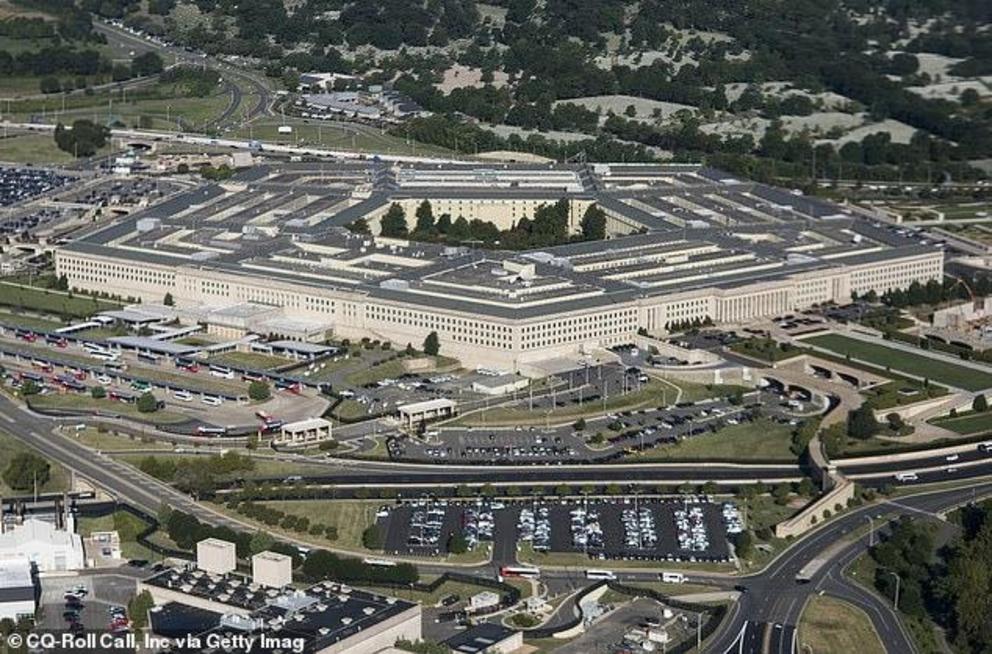 The Pentagon (pictured) is forming a new task force to investigate UFO sightings over US military bases, according to defense officials