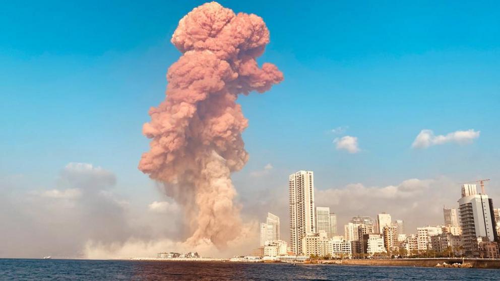 An explosion in Beirut, Lebanon, August 4, 2020 ©  Sputnik / Mikhail Alaeddin