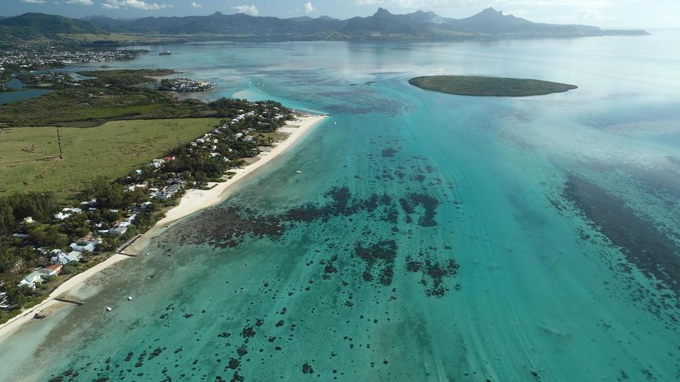 The southeastern coast of Mauritius.