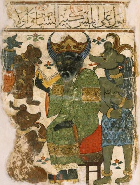 Illustration of Iblis better known as the Devil.