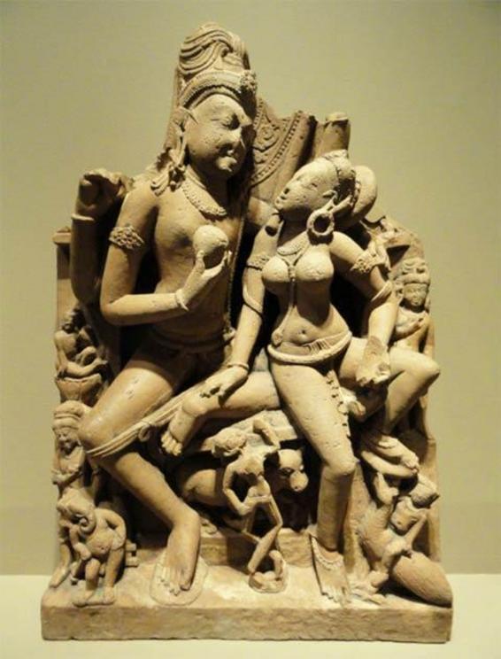 Shiva and Parvati, Gurjara-Pratihara Dynasty of Kannauj, Uttar Pradesh, India, 9th to early 10th century, Nelson-Atkins Museum of Art.