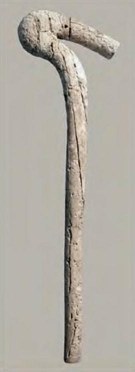 Ivory scepter from the Abydos tomb of Scorpion I (“U-j”), a ruler of Upper Egypt that lived centuries before Egypt was unified. Even in these early times, the heqa scepter was a powerful tool of the king, and remained so until the Roman times. From: Seawr