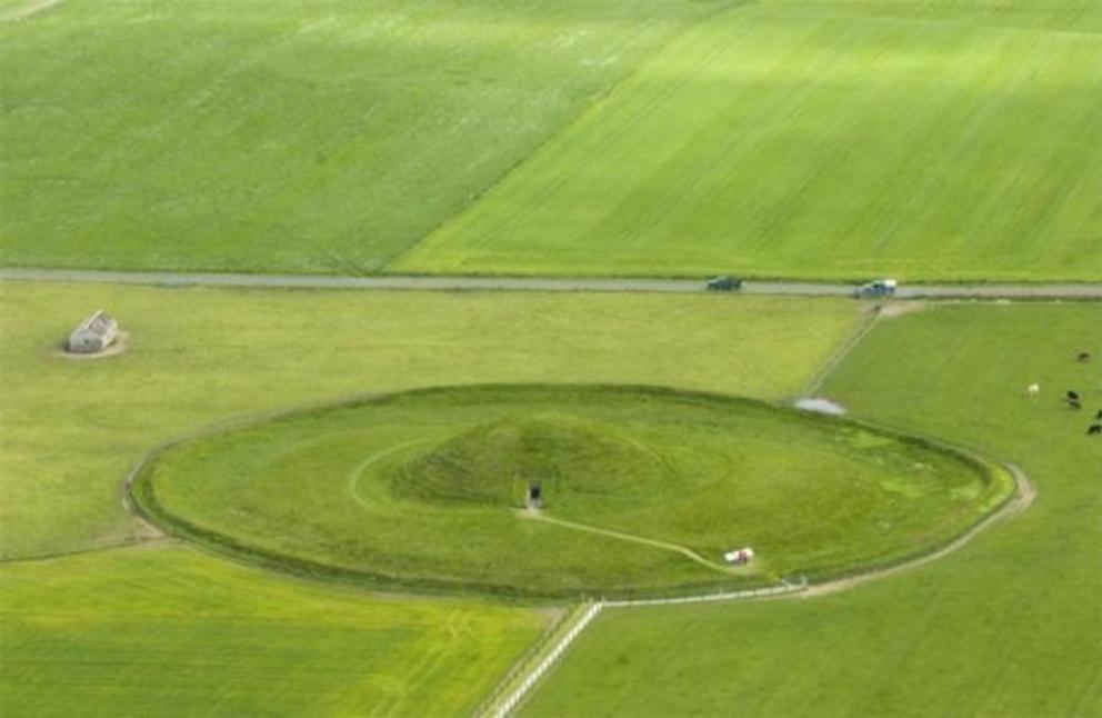 Maeshowe from the air.