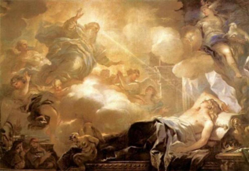 God promises Solomon wisdom in a dream by Luca Giordano. (1694) Museo del Prado