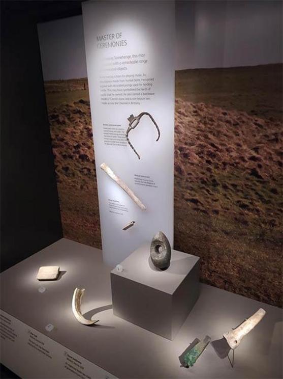 The researchers looked at grave goods, such as these findings from Wilsford near Stonehenge. This burial included a rare human bone turned into a flute.