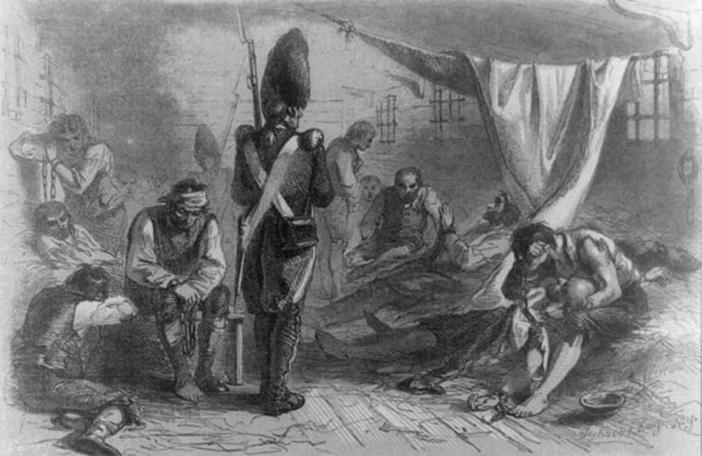 Up to 200,000 people were incarcerated on prison hulks in Britain. The overpopulated prison ships were hotbeds for the spread of illness due to the unsanitary conditions and the death rate was extraordinarily high.