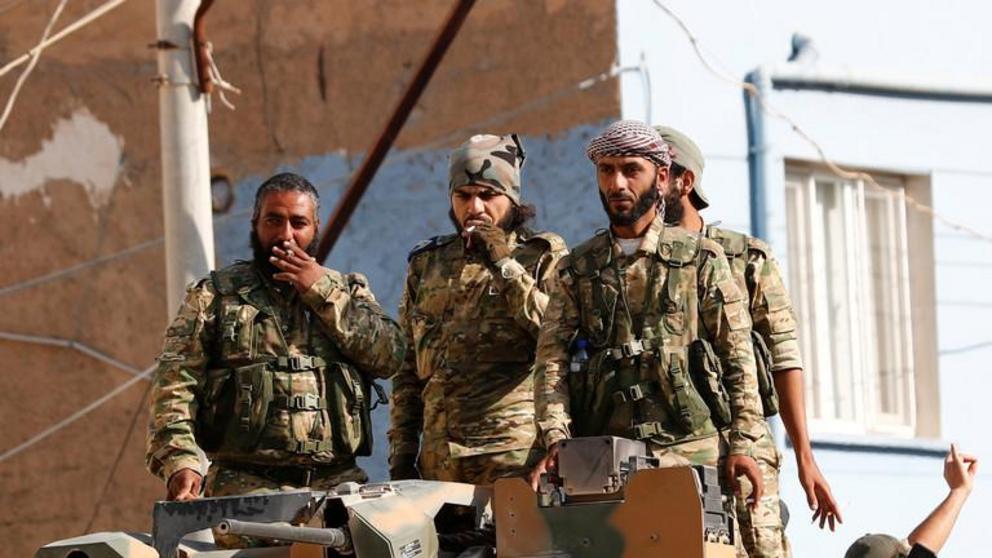 Turkish-backed Syrian militants, photographed in Ceylanpinar, Turkey, October 11, 2019. ©  REUTERS/Murad Sezer