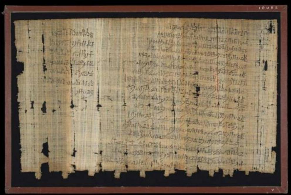 The back of an ancient Egyptian letter known as ‘Papyrus Salt 124.’