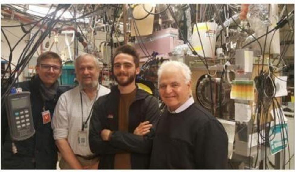 The team involved in deriving the optimal DFD trajectories. From left to right: Marco Gajeri, Dr. Samuel Cohen, Paolo Aime, Prof. Roman Kezerashvili, at PPPL.