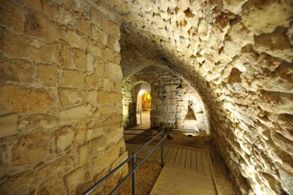 Underground Knights Templar citadel of Acre, Israel.