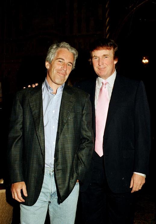 Epstein and Donald Trump at Mar-a-Lago in 1997.