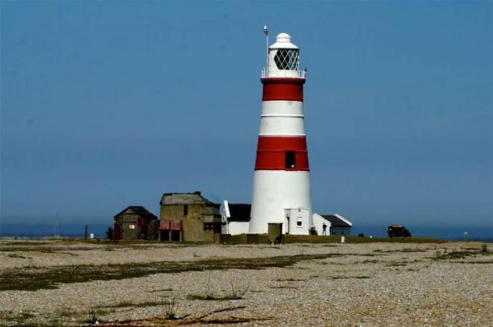 The Orfordness Lighthouse, the brightest lighthouse in the U.K., which may have been the source of the strange lights in the Rendlesham Forest UFO sightings.