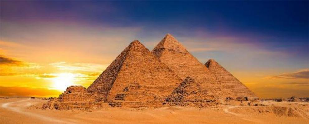The Great Pyramids of Giza, Egypt, were designed using specific mathematical constants that relate closely with Pascal's Triangle.