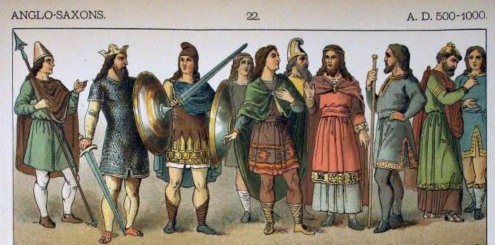 Representation of Anglo-Saxons, one group of early Medieval Europeans.