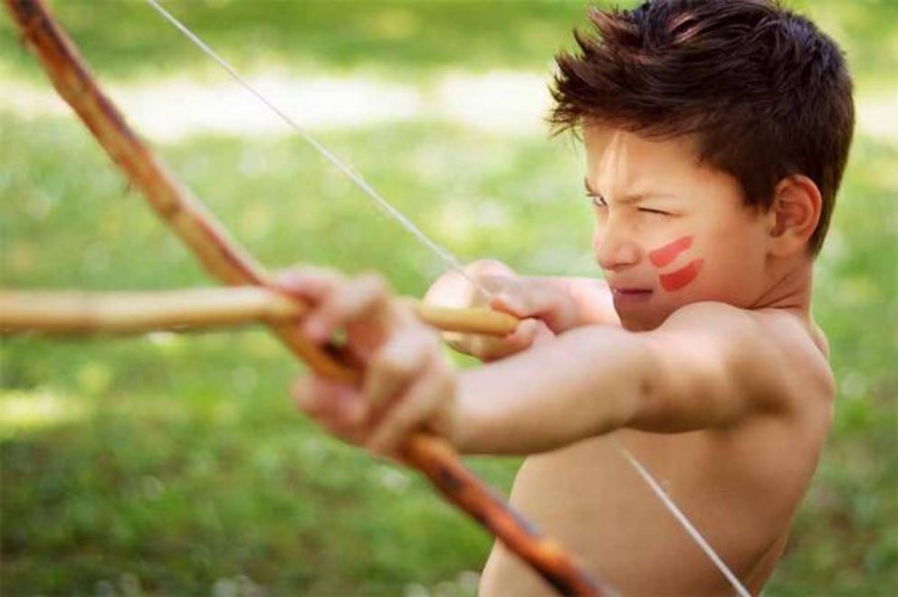 Ancient children had mini weapons to learn skills they would need as adults.