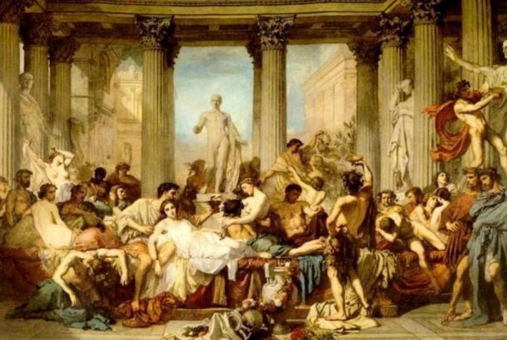 ‘The Romans of the Decadence’ (1847) by Thomas Couture. Daily life in ancient Rome wasn’t all parties. 