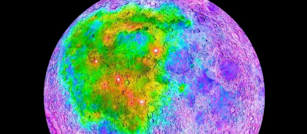 Thorium concentrations on the Moon. (NASA)