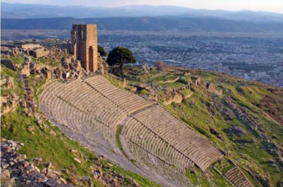 The huge amphitheater at Pergamon that rivalled the finest Greek versions of such theaters in that era.