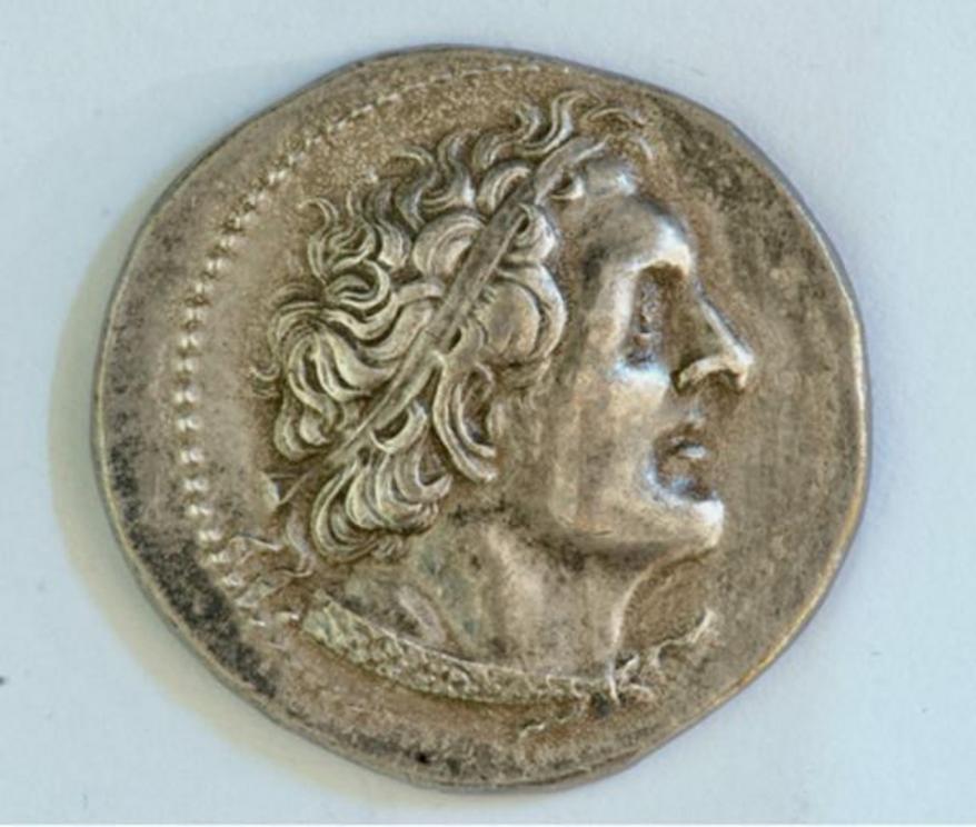 King Ptolemy I Soter (the Savior), 305-283 BC, was a student of Aristotle. Silver tetradrachm (four drachmas).