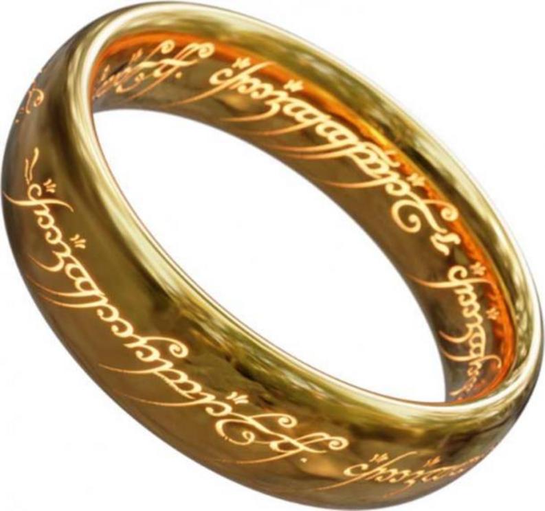 The One Ring was forged in gold and it was completely resistant to any kind of damage, including dragon fire, and it could only be destroyed it in volcanic magma at Sauron’s Mount Doom where it had been created.