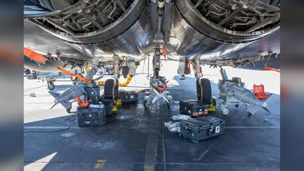 FILE PHOTO. B61-12 compatibility testing with the F-15E at Nellis Air Force Base in March 2020. ©  Sandia National Labs