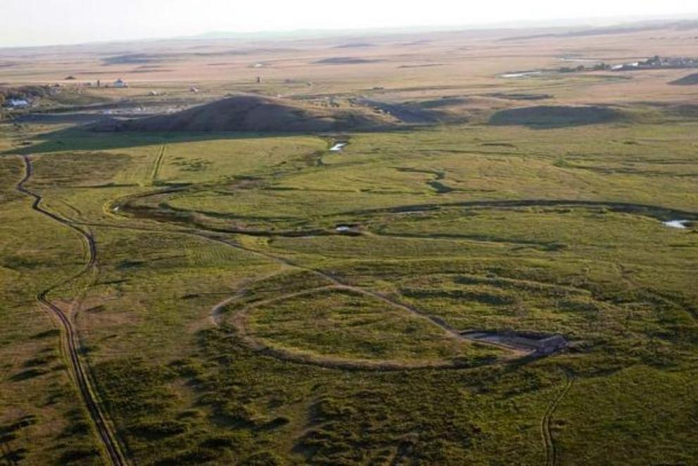 The Arkaim fortress of the Sintashta culture.