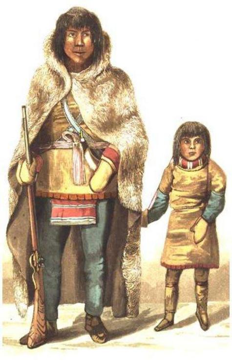 The Dene are descendants of the Yellowknife Indians (pictured).