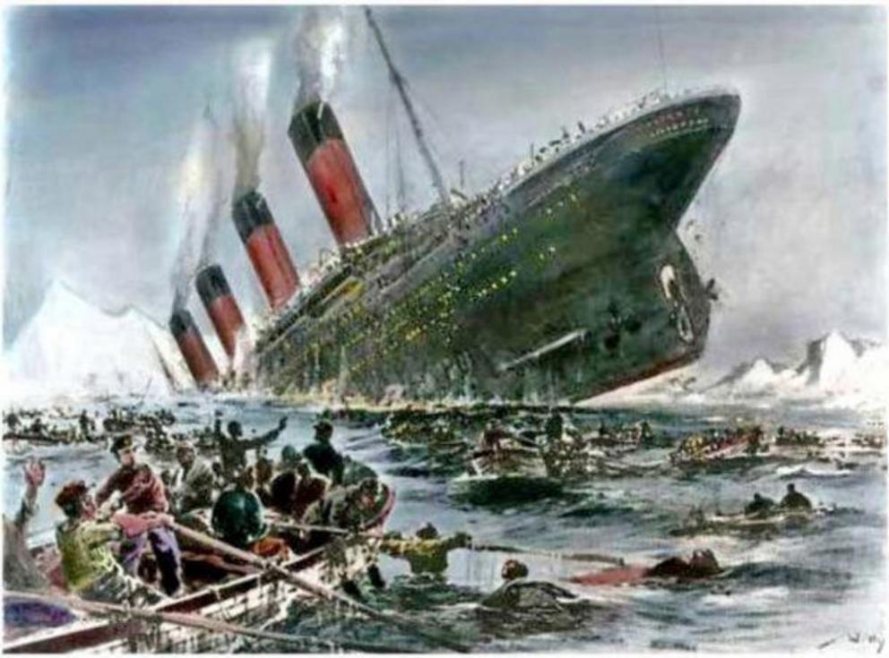 Engraving of the doomed Titanic, from circa 1912, which had the Tjipetir blocks on board according to the cargo manifest.