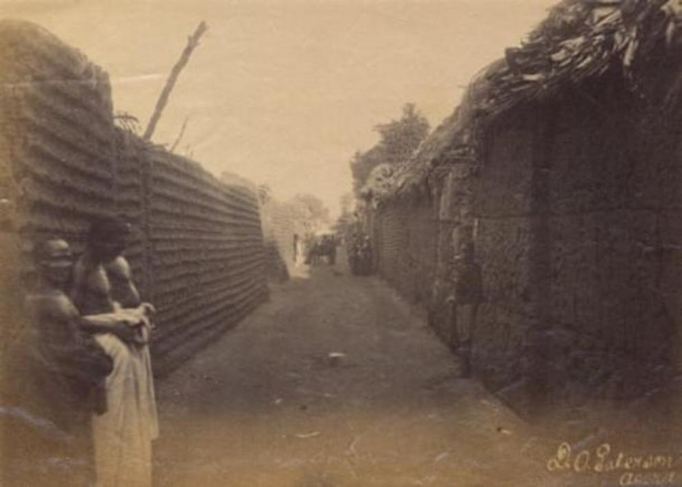 One of the earliest photographs of the Wall of Benin earthworks in present-day Nigeria.